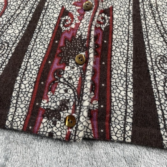Neiman Marcus Cardigan Womens Size M Cashmere Collection Sweater Floral Paisley - Picture 3 of 10